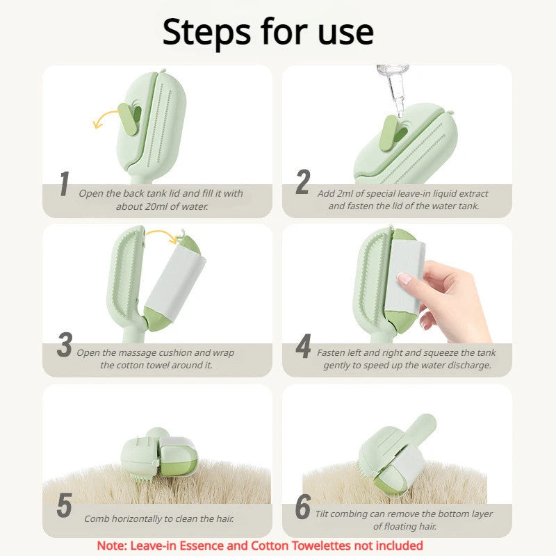 Pet Comb To Get Rid Of Floating Hair With Water Tank