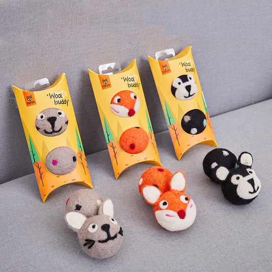 Colorful Felt Stretch Ball Cat Toy 
