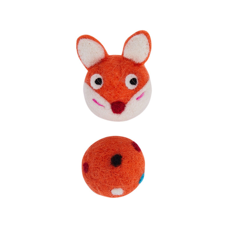 Colorful Felt Stretch Ball Cat Toy 