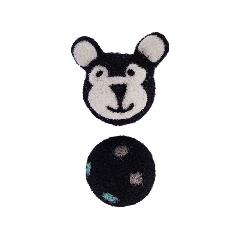 Colorful Felt Stretch Ball Cat Toy 