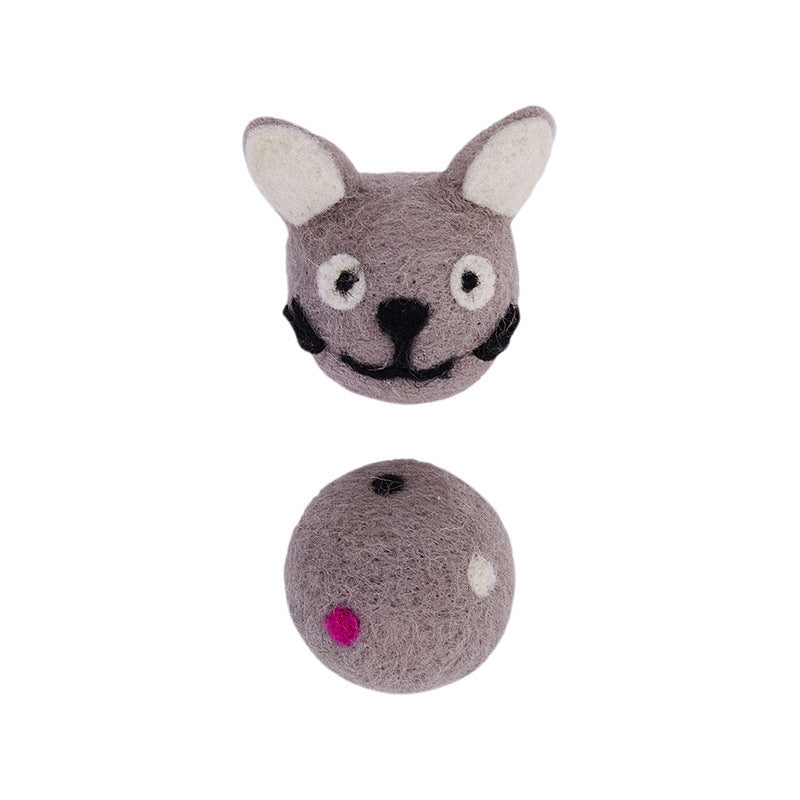 Colorful Felt Stretch Ball Cat Toy 